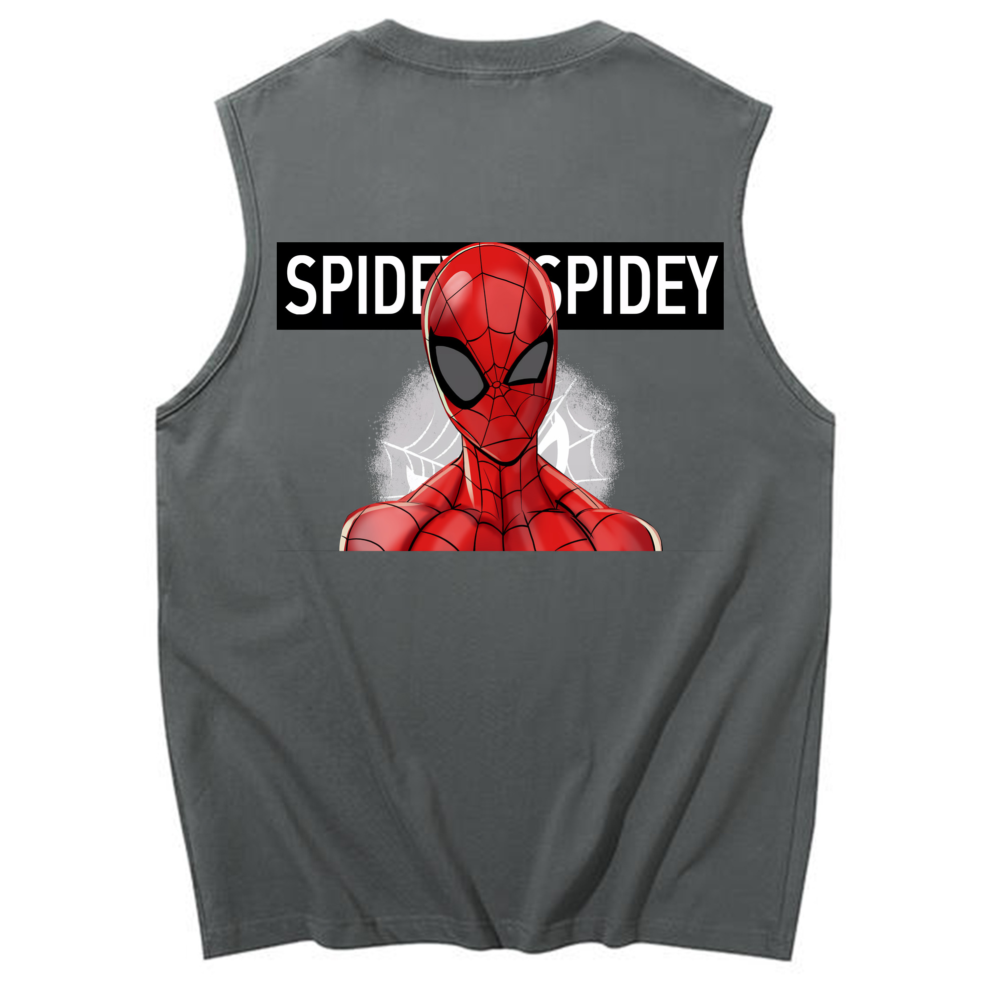 （画像用） Spider Man スパイダーマン コットン100％タンクトップ（背面プリント）